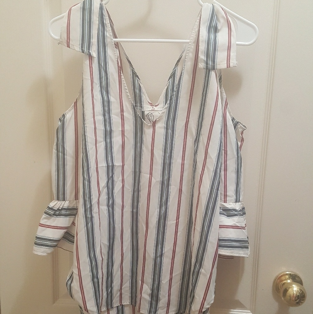Striped Off Shoulder Top